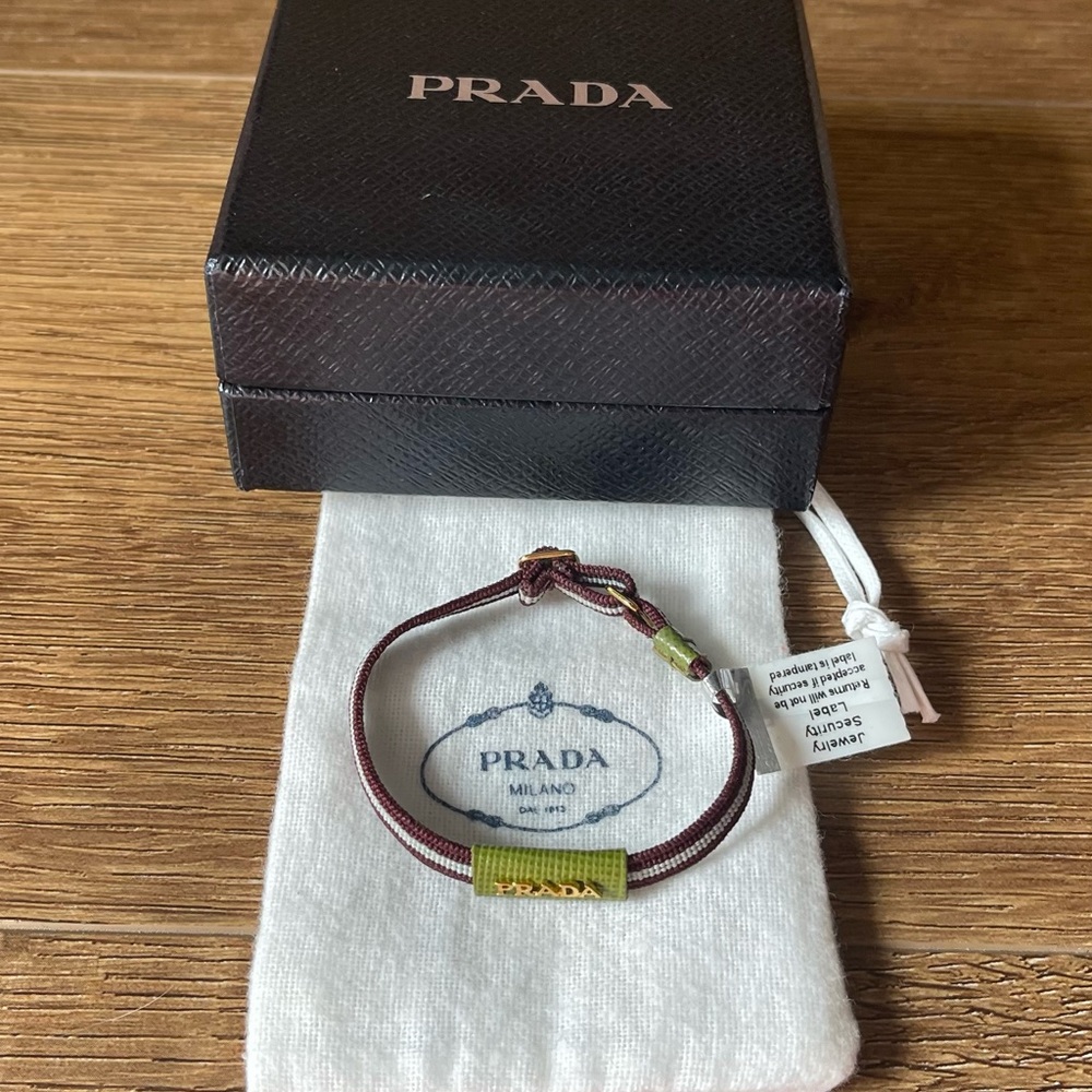 Prada-Authentic (Preloved) Elastic And Leather Br… - image 4